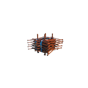 SET | with 10 folding scaffold trestles | with stacking pallet (part-no. 50141) and two lashing straps (part-no. 50351-4)